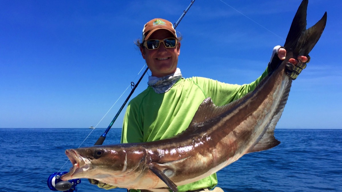 Captain Blair with a big cobia caught fishing in Hilton Head
